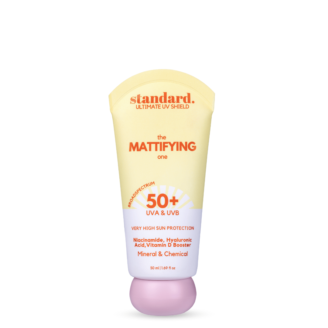 STANDARD. SPF50+ The mattifying one