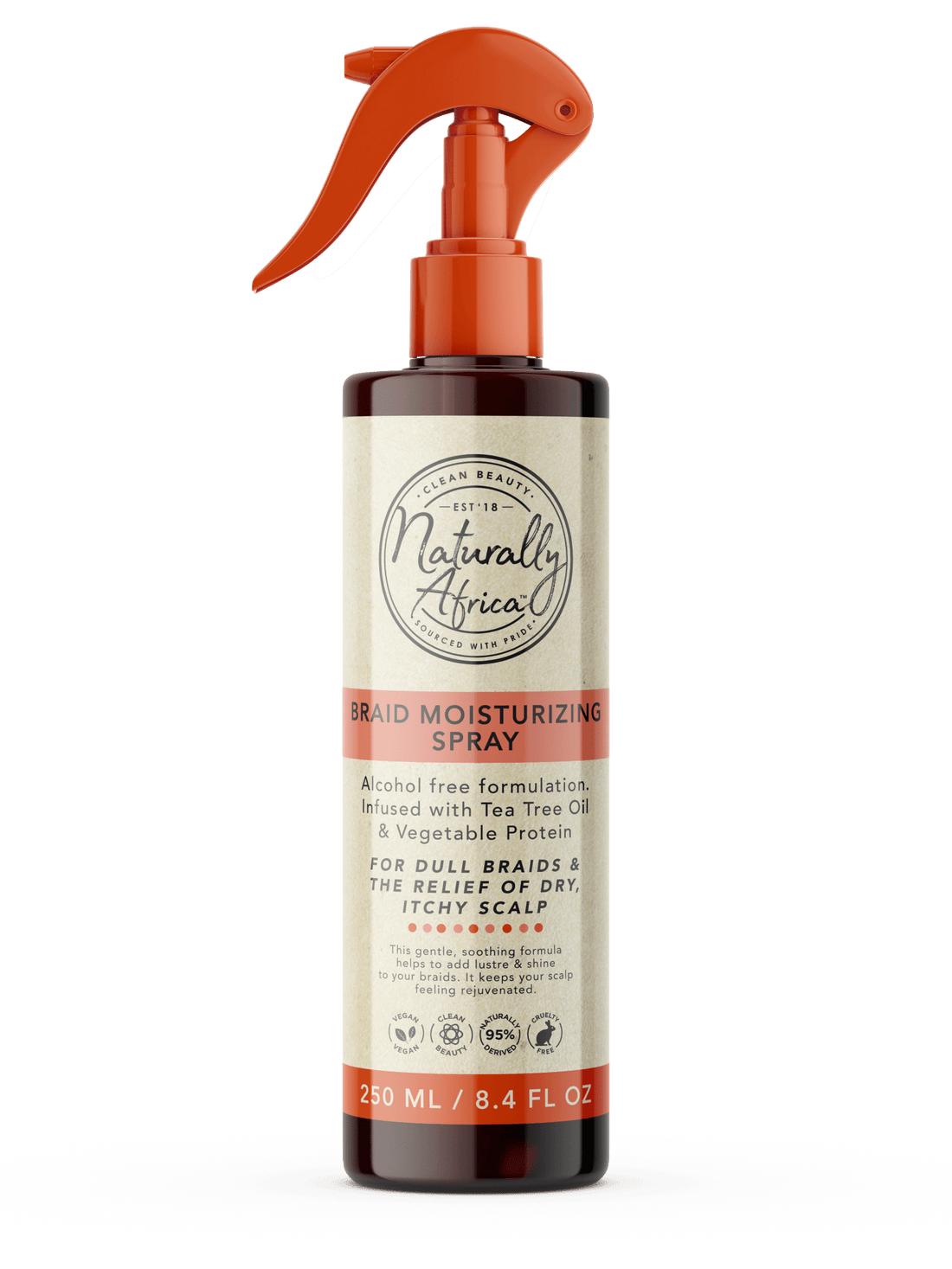 NATURALLY AFRICA Tea Tree Oil & Vegetable Protein Braids Moisturizing Spray